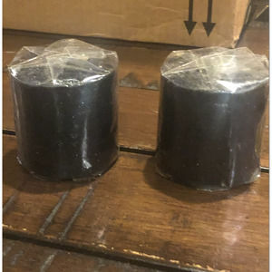 NWT TAG Black Sparkly Glitter Votive Candles Halloween Set of 4‎